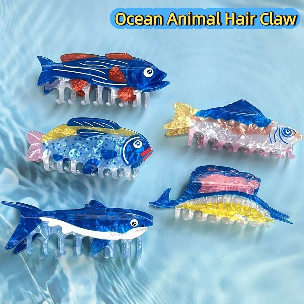 Hairpin Ocean Animal Hair Claw - Korean Lifestyle & Kids Boutique Photos 评论和价格